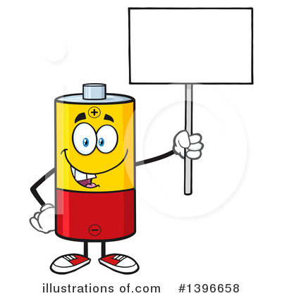 Battery Character Clipart #1396658 by Hit Toon