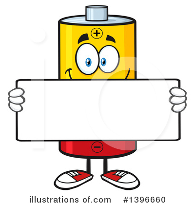 Royalty-Free (RF) Battery Character Clipart Illustration by Hit Toon - Stock Sample #1396660