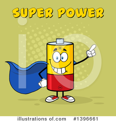 Royalty-Free (RF) Battery Character Clipart Illustration by Hit Toon - Stock Sample #1396661
