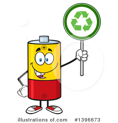 Battery Character Clipart #1396673 by Hit Toon