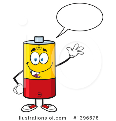 Royalty-Free (RF) Battery Character Clipart Illustration by Hit Toon - Stock Sample #1396676