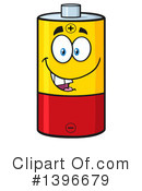 Battery Character Clipart #1396679 by Hit Toon