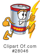 Battery Character Clipart #28046 by Mascot Junction