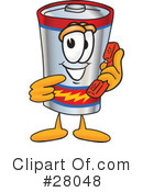 Battery Character Clipart #28048 by Mascot Junction