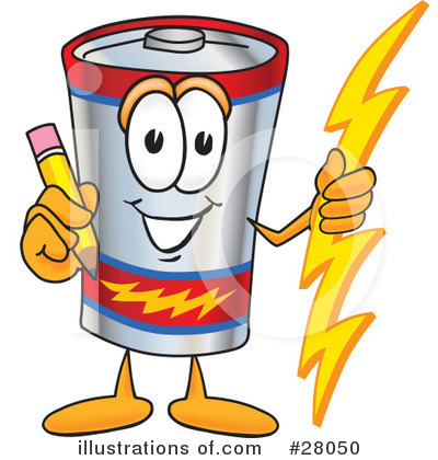 Battery Character Clipart #28050 by Toons4Biz
