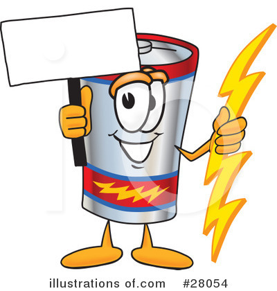 Battery Character Clipart #28054 by Toons4Biz