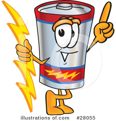 Battery Character Clipart #28055 by Toons4Biz