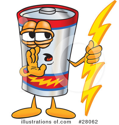 Battery Character Clipart #28062 by Toons4Biz