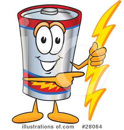 Battery Character Clipart #28064 by Toons4Biz