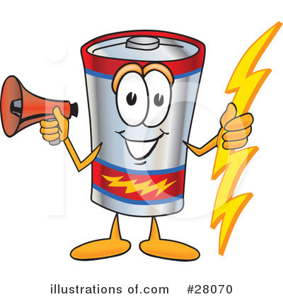 Battery Character Clipart #28070 by Toons4Biz
