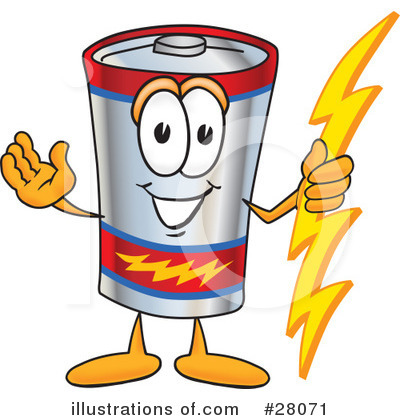 Battery Character Clipart #28071 by Toons4Biz