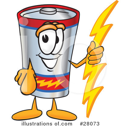 Battery Character Clipart #28073 by Toons4Biz