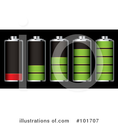 Royalty-Free (RF) Battery Clipart Illustration by michaeltravers - Stock Sample #101707