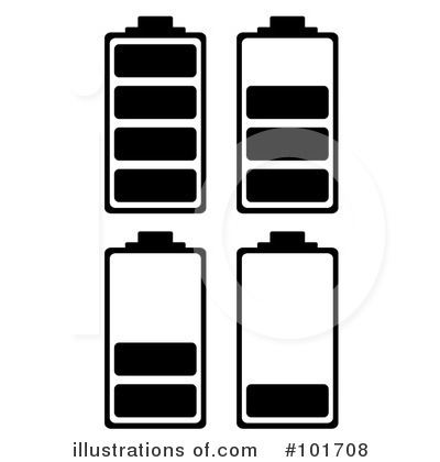 Royalty-Free (RF) Battery Clipart Illustration by michaeltravers - Stock Sample #101708