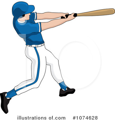 Baseball Player Clipart #1074628 by Pams Clipart
