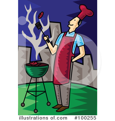 Royalty-Free (RF) Bbq Clipart Illustration by mayawizard101 - Stock Sample #100255