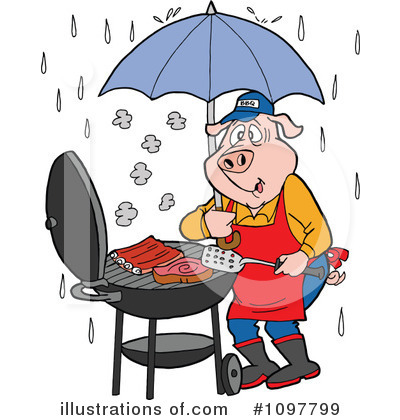 Royalty-Free (RF) Bbq Clipart Illustration by LaffToon - Stock Sample #1097799