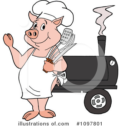 Bbq Smoker Clipart #1097801 by LaffToon