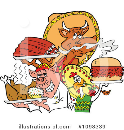 Royalty-Free (RF) Bbq Clipart Illustration by LaffToon - Stock Sample #1098339