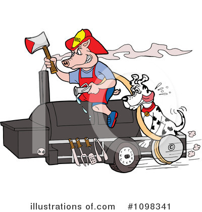 Royalty-Free (RF) Bbq Clipart Illustration by LaffToon - Stock Sample #1098341
