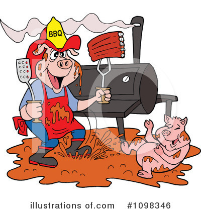 Bbq Smoker Clipart #1098346 by LaffToon