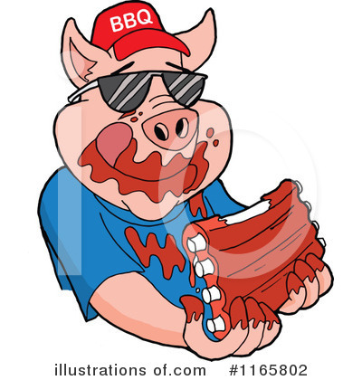 Royalty-Free (RF) Bbq Clipart Illustration by LaffToon - Stock Sample #1165802