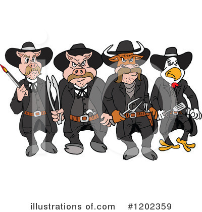 Royalty-Free (RF) Bbq Clipart Illustration by LaffToon - Stock Sample #1202359