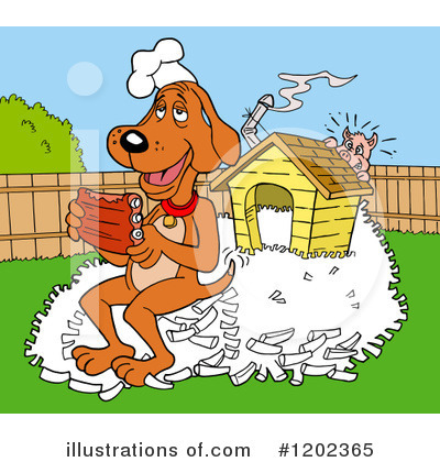 Royalty-Free (RF) Bbq Clipart Illustration by LaffToon - Stock Sample #1202365