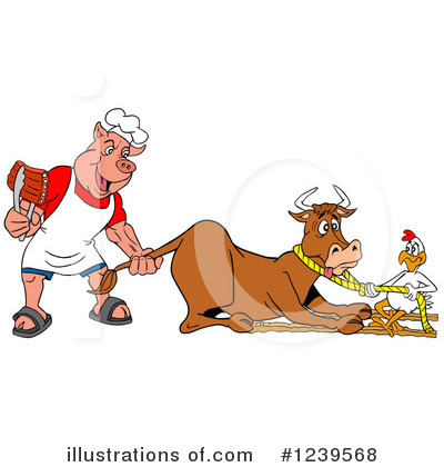 Royalty-Free (RF) Bbq Clipart Illustration by LaffToon - Stock Sample #1239568