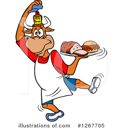Royalty-Free (RF) Bbq Clipart Illustration by LaffToon - Stock Sample #1267705