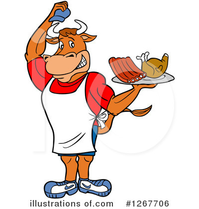 Royalty-Free (RF) Bbq Clipart Illustration by LaffToon - Stock Sample #1267706