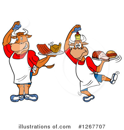 Royalty-Free (RF) Bbq Clipart Illustration by LaffToon - Stock Sample #1267707