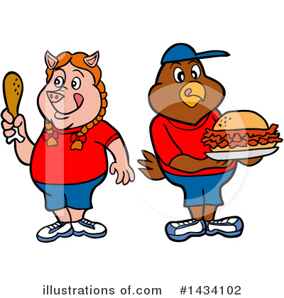 Royalty-Free (RF) Bbq Clipart Illustration by LaffToon - Stock Sample #1434102