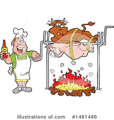 Royalty-Free (RF) Bbq Clipart Illustration by LaffToon - Stock Sample #1461486