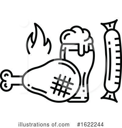 Sausage Clipart #1622244 by Vector Tradition SM