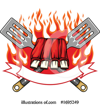 Grilling Clipart #1695249 by Vector Tradition SM