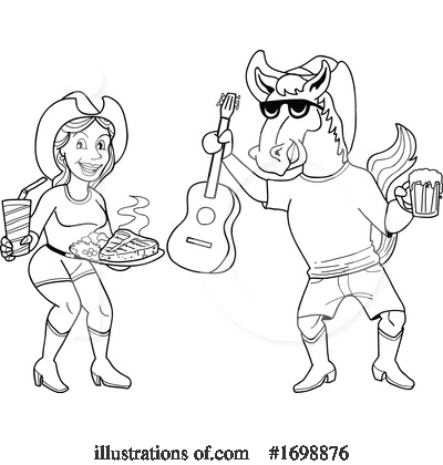 Royalty-Free (RF) Bbq Clipart Illustration by LaffToon - Stock Sample #1698876