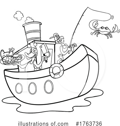 Tug Boat Clipart #1763736 by LaffToon