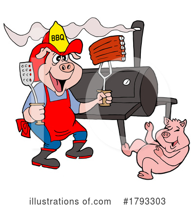 Royalty-Free (RF) Bbq Clipart Illustration by LaffToon - Stock Sample #1793303