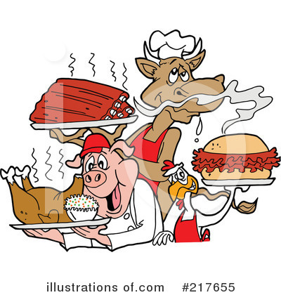 Royalty-Free (RF) Bbq Clipart Illustration by LaffToon - Stock Sample #217655