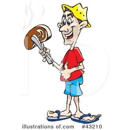 Royalty-Free (RF) Bbq Clipart Illustration by Dennis Holmes Designs - Stock Sample #43210