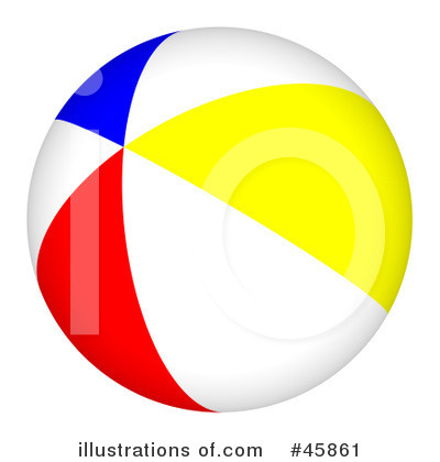 Royalty-Free (RF) Beach Ball Clipart Illustration by ShazamImages - Stock Sample #45861