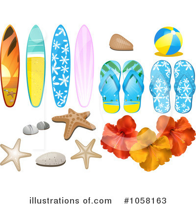 Royalty-Free (RF) Beach Clipart Illustration by elaineitalia - Stock Sample #1058163