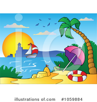 Tropical Beach Clipart #1059884 by visekart