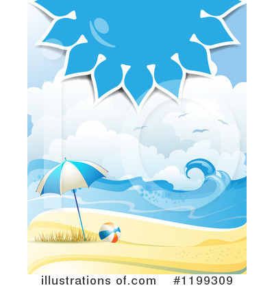 Royalty-Free (RF) Beach Clipart Illustration by merlinul - Stock Sample #1199309