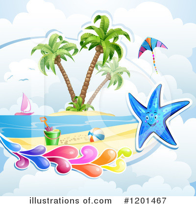 Royalty-Free (RF) Beach Clipart Illustration by merlinul - Stock Sample #1201467