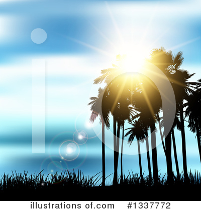 Palm Trees Clipart #1337772 by KJ Pargeter