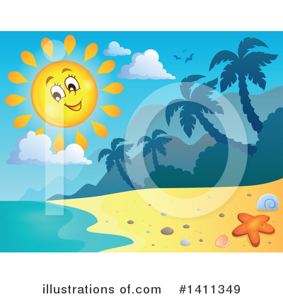 Tropical Beach Clipart #1411349 by visekart