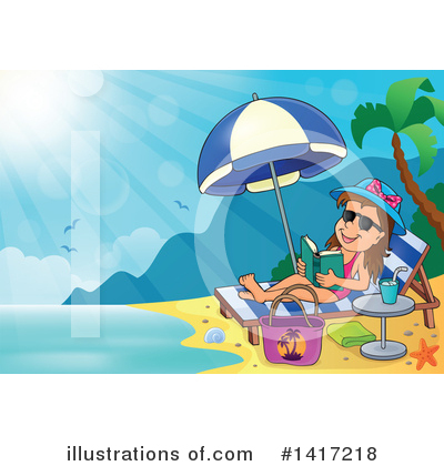 Royalty-Free (RF) Beach Clipart Illustration by visekart - Stock Sample #1417218
