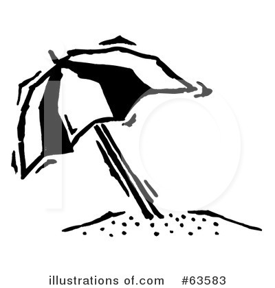 Royalty-Free (RF) Beach Umbrella Clipart Illustration by Andy Nortnik - Stock Sample #63583